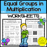 Equal Groups in Multiplication 3rd Grade Worksheets | 3.OA.1