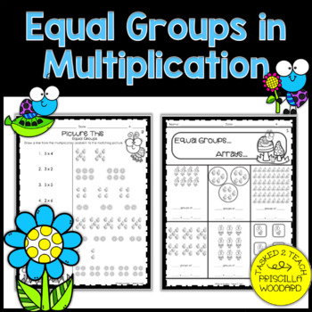 Preview of Equal Groups in Multiplication Worksheets 3rd Grade | 3.OA.1