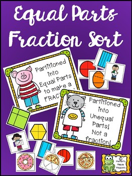 Preview of Equal Parts Fraction Sort