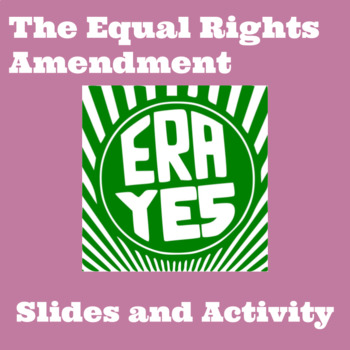 Preview of Equal Rights Amendment Slides and Activity
