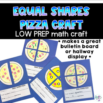 Preview of Equal Shares Pizza - First Grade Math Craft