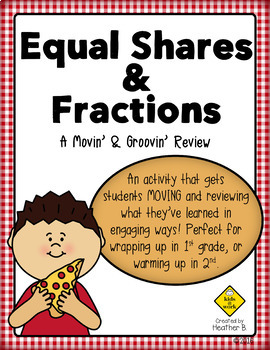 Preview of Equal Shares and Fractions Math Activity for First & Second Grade
