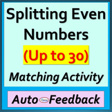 Equal Sharing - Splitting Numbers in Half - Up to 30 - Mat