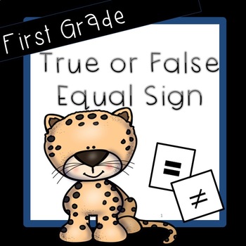 Preview of Equal Sign First Grade