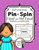 Equal and Not Equal - Self-Checking Math Centers