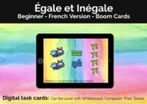 Equal and Not Equal French Version, Boom Cards, Distance Learning