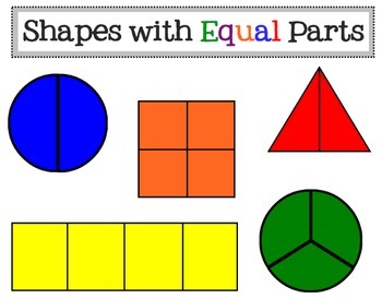 Equal and Not Equal Parts Fraction Background SmartBoard Lesson by Lisa