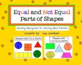 Equal and Not Equal Parts Fraction Background SmartBoard Lesson