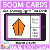 Equal and Not Equal Parts of Shapes Boom Cards for Distanc