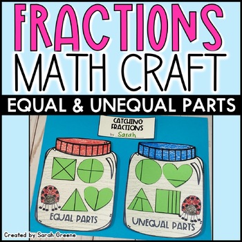 Preview of Fractions Craft for Equal and Unequal Parts