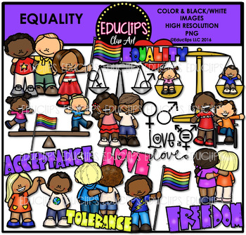 Preview of Equality Clip Art Bundle {Educlips Clipart} #kindnessnation