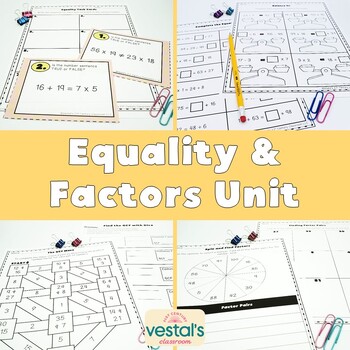 Preview of Equality and Factors Lessons (Math SOL 4.CE.2c-f) {Digital & PDF Included}