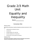 Equality and Inequality Lesson and Answer Key