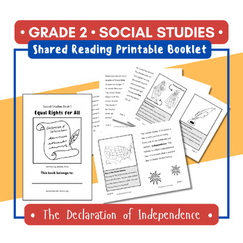 Preview of Equality for All Social Studies Shared Reader Printable Resource Grade 2
