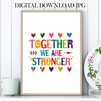 Preview of Equality, inclusion, diversity poster - Together we are stronger