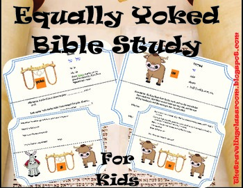 Preview of Equally Yoked Bible Study For Kids A Foldable Interactive Notebook