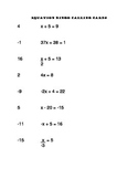 Solving Equations Bingo 1 & 2 Step