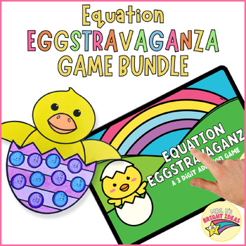 Preview of Equation EGGstravaganza Game Craft Bundle | Easter Digital Resources/Activities
