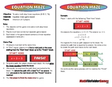 Equation Maze - 8th Grade Math Game [CCSS 8.EE.C.7b]