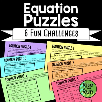 Preview of Solve Multi Step Equations Worksheets Puzzles Activity