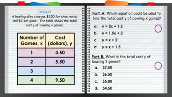 Preview of Equation Relationship to Tables and Graphs Interactive Notebook