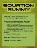 Equation Rummy: Solving Equations Game
