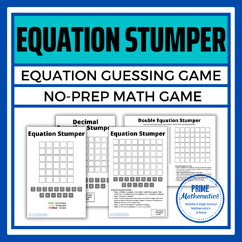 Preview of Equation Stumper - An Equation Guessing Game
