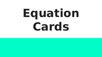 Preview of Equation Task Cards