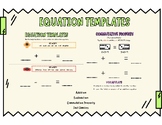 Equation Templates (Addition, Subtraction, Fact Families, 
