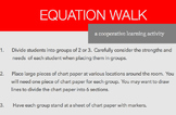 Equation Walk:  Solving Two-Step Algebraic Equations