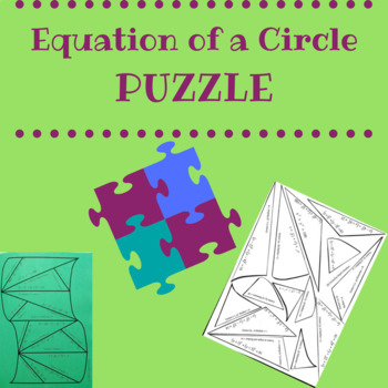 Preview of Equation of a Circle Puzzle