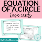 Equation of a Circle Task Cards