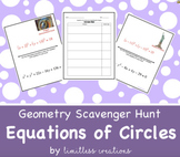 Equation of a Circle by Completing the Square Scavenger Hunt