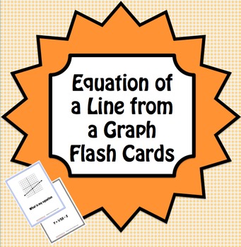 Preview of Equation of a Line from a Graph Flashcards