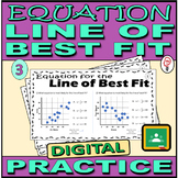 Equation of the Line of Best Fit - Practice Digital Worksheets 
