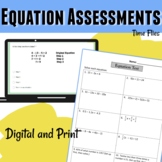 Equations Assessment Pack