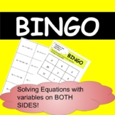 Equations Bingo