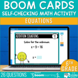 One Step Equations Boom Cards | 6th Grade Digital Math Rev