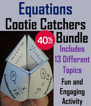 Solving Equations Bundle - 6 to 9th Grade by Science Spot | TpT