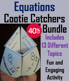Solving Equations Activities Bundle: Algebra Cootie Catche