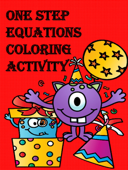 Preview of One Step Equations Coloring Activity
