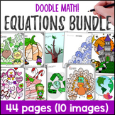 Equations Doodle & Color by Number BUNDLE