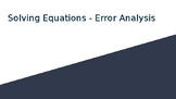 Equations Error Analysis - Who Is Correct?