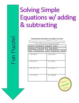 Fun Addition Subtraction Worksheet Teachers Pay Teachers