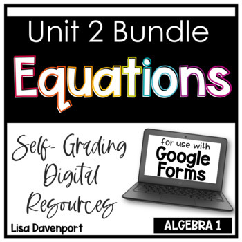 Preview of Equations Google Forms Bundle