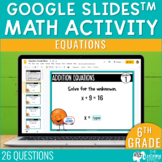 One Step Equations Google Slides | 6th Grade Math Review T