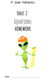 Equations/Graphing Unit - 8th Grade Homework