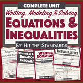 Equations & Inequalities UNIT 3 BUNDLE Writing, Modeling &