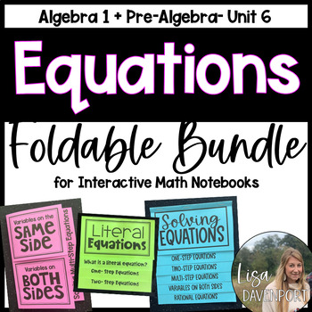 Preview of Equations Foldable Bundle