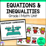 Equations & Inequalities Unit - Grade 1 Math (Ontario) - E